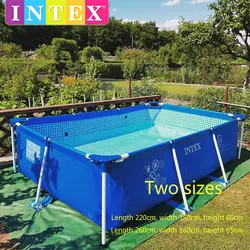 2019 Intex негабаритных семья взрослых кронштейн бассейн дома утолщенной Большие Детские Надувные Рыбалка Пруд
