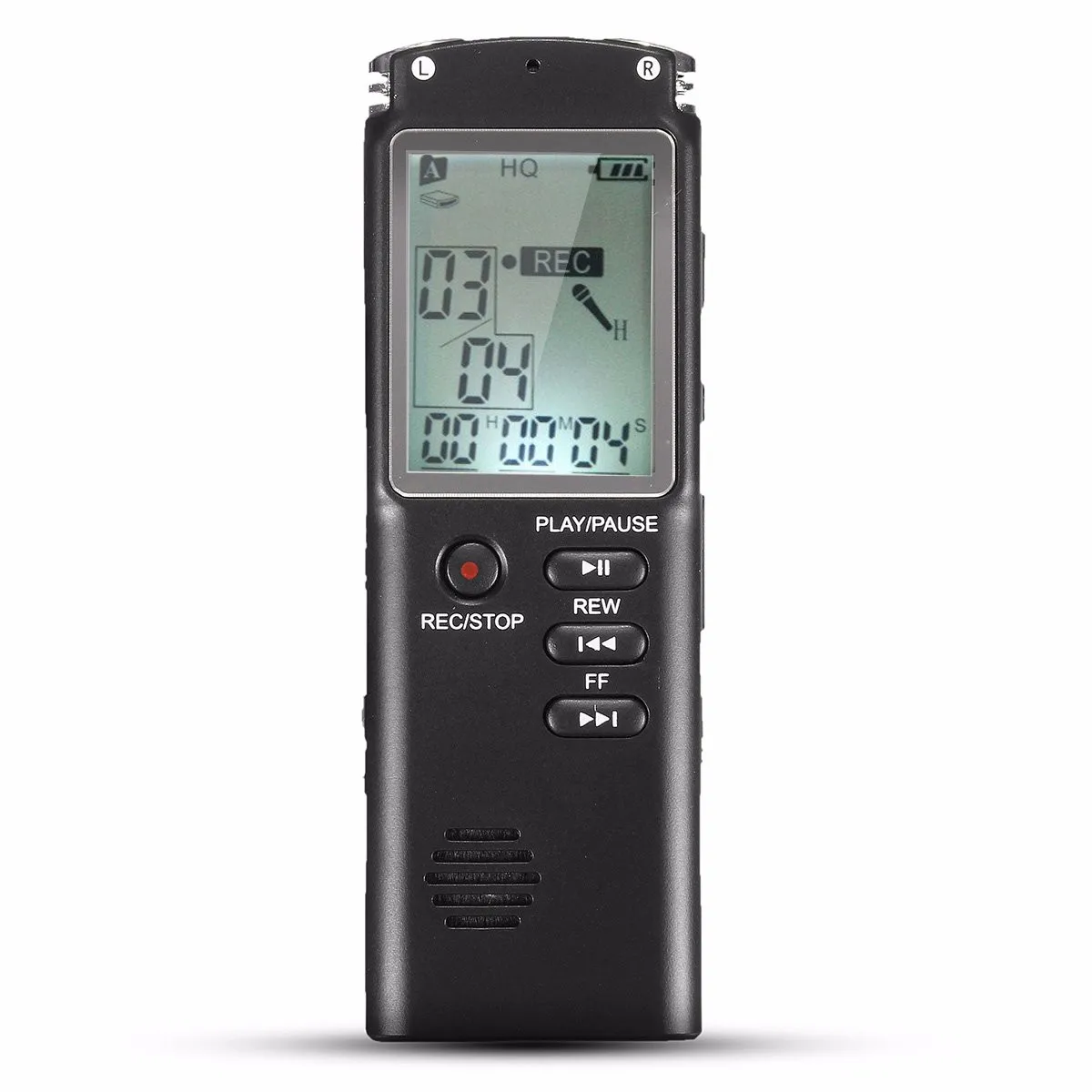 LEORY 2 in 1 8GB LCD Digital Voice Recorder Dictaphone With MP3 Player Earphone Rechargeable Recorders With Microphone