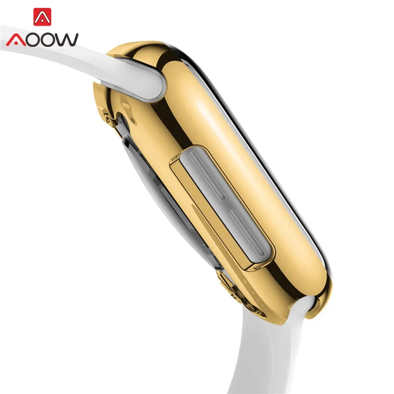 

AOOW Cover for Apple Watch Series 4 3 2 1 38MM 42MM Soft Clear TPU case for Iwatch 4 3 2 1 40MM 44MM