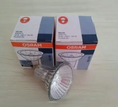 Лампа Ксеноновая OSRAM HALOPAR 230 V 50 W 35D GU10 потока галогенная лампа, 64828 64824 FL PAR16 ALU 220 V-240 V отражатель лампы с регулируемой яркостью, 64828FL 64824FL