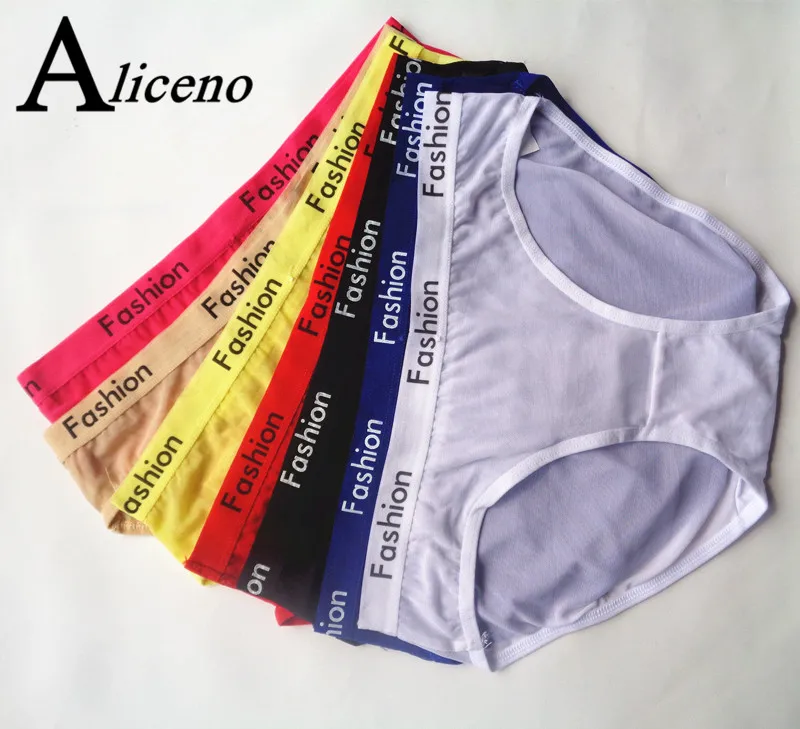 ALICENO, с буквенным принтом, сексуальные женские хлопковые сетчатые прозрачные трусики, нижнее белье, модное, с низкой посадкой, женское нижнее белье, бесшовные трусы HP07