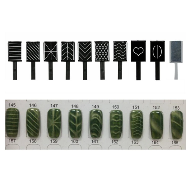

JEYL 11pcs/set Nail Art Tool Magnet Pen for DIY Magic 3D Magnetic Cats Eyes Polish UV Gel Polish Cat Eye