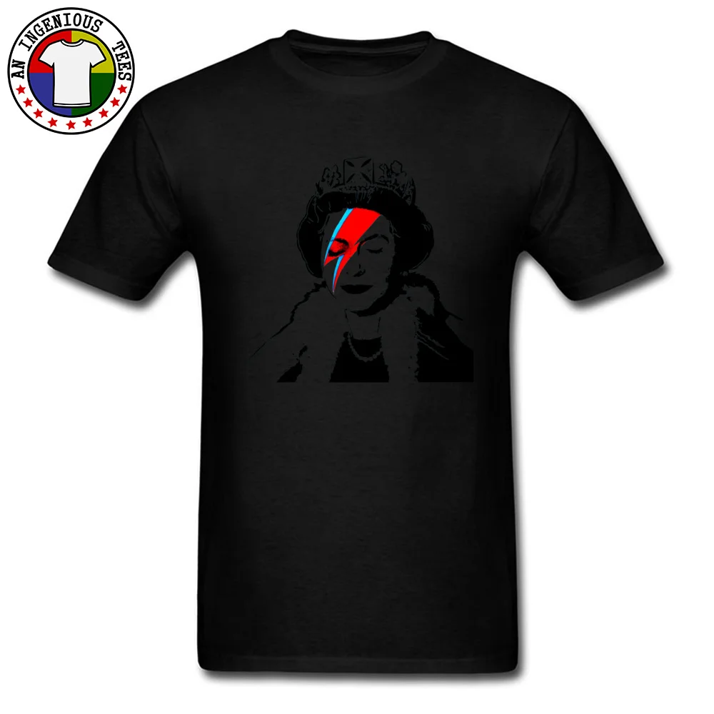 Tops T Shirt Tops Shirts Banksy space queen 14306 Lovers Day Short Sleeve 100% Cotton Round Collar Student T-shirts Custom 2018 Banksy space queen 14306 black