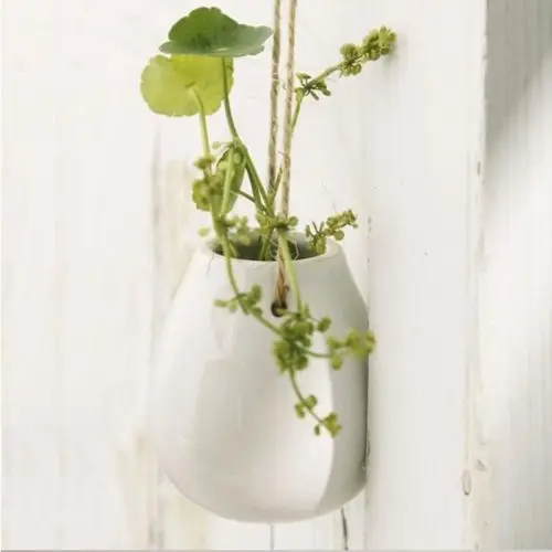 Home Garden Ceramic Hanging Planter Flower Pot Pots Green Plant Vase Twine Small Infusion Bag Bottle Send Hemp Rope Home Garden Ceramic Hanging Planter Flower Pot Pots Green Plant Vase Twine Small Infusion Bag Bottle Send Hemp Rope