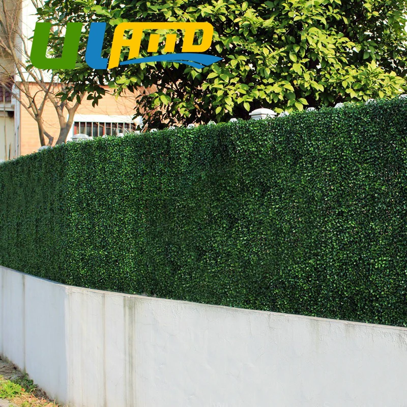 ULAND Artificial Boxwood 24 Panels 25x25cm Decorative Artificial Plants