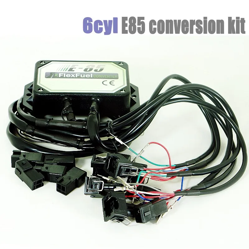 DHL E85 Flex комплект преобразователя топлива 6cyl с холодной Пуск Asst., темп. датчик, биотопливо e85, этанол автомобиль, конвертер биоэтанола