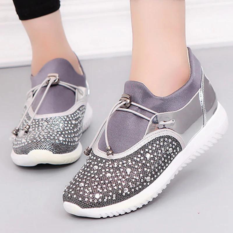 

Cyrstal Casual women shoes Large size 36-44 Designer sneakers for girls Non-slip Comfortable Patchwork Female shoes