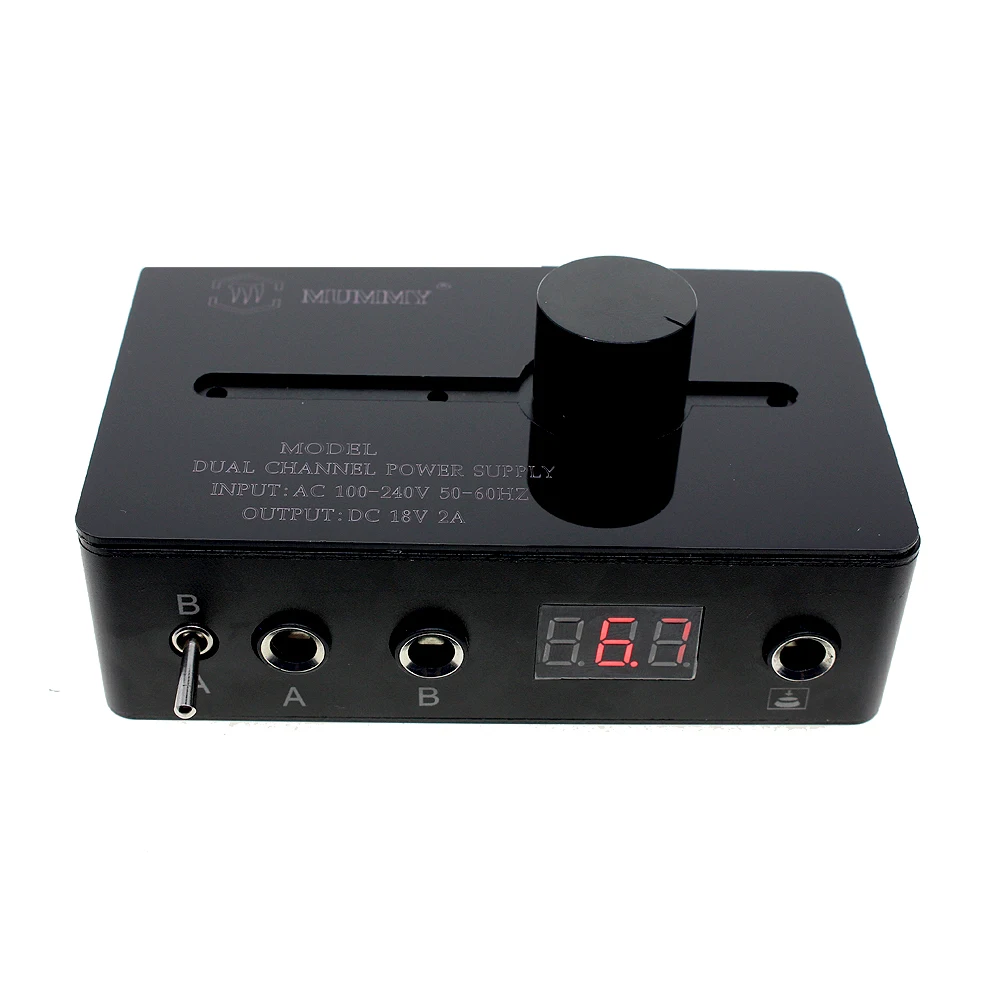 

Mummy LED Display Dual Tattoo Power Supply For Tatoo Machine(black)