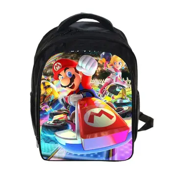 

13 Inch Anime Sonic Mario Backpack Students School Bags Boys Girls Daily Backpacks Children Bag Kids Best Gift Backpack