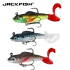 JACKFISH – leurre de pêche en caoutchouc souple avec yeux 3D, appât artificiel avec queue, hameçon unique, wobbler, 9cm, 9g ► Photo 1/6