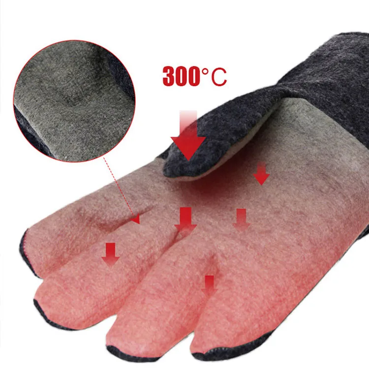300 Degree Heat Insulation Gloves, High temperature resistant Gloves, Flame retardant Anti-scalding Baking Industrial Glove (6)