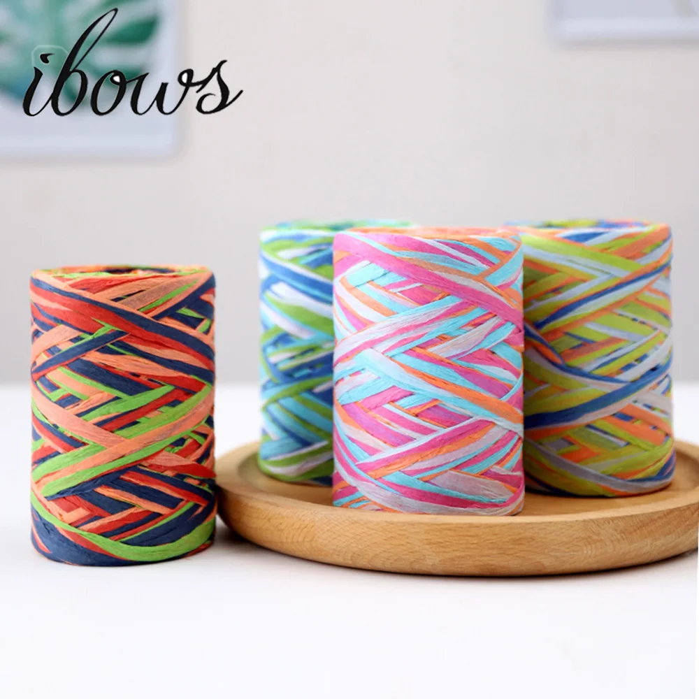 

Meetee 1pcs(80m/roll) Colorful Roll Paper Rope Mix Color Decorative Cords Creative DIY Handmade Craft Woven Baking Tape MM05