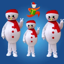 Высококачественный Рождественский костюм снеговика, милая прогулочная одежда с героями мультфильмов, рождественские вечерние талисманы