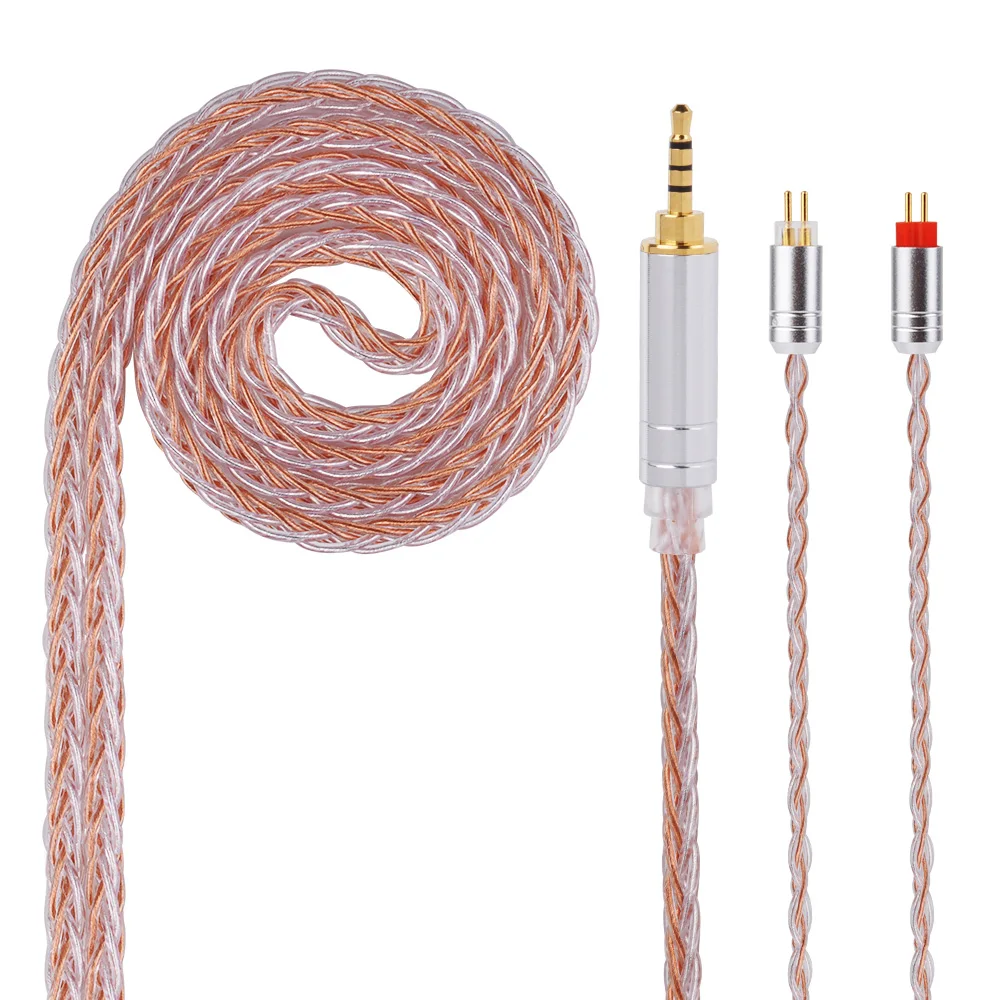 AK HiFiHear 8 Core Silver Plated Cable 2.5/3.5/4.4mm Balanced Cable With MMCX/2pin Connector For LZ A5 HQ5 HQ6 KZ ZS10 ZS6 ZSR цена AK HiFiHear 8 Core Silver Plated Cable 2.5/3.5/4.4mm Balanced Cable With MMCX/2pin Connector For LZ A5 HQ5 HQ6 KZ ZS10 ZS6 ZSR цены онлайн