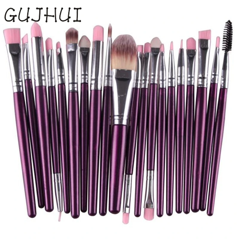 

Hot Top Quality 20 pcs Makeup Brush Set tools Make-up Toiletry Kit Wool Make Up Brush Set new Free Shipping Jan5
