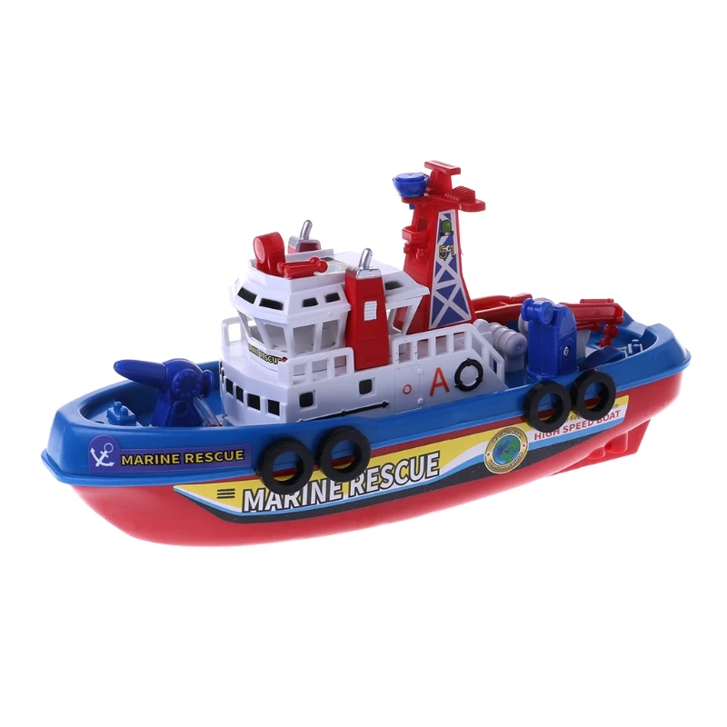 

Top Selling Fast Speed Music Light Electric Marine Rescue Fire Fighting Boat Toy for Kids