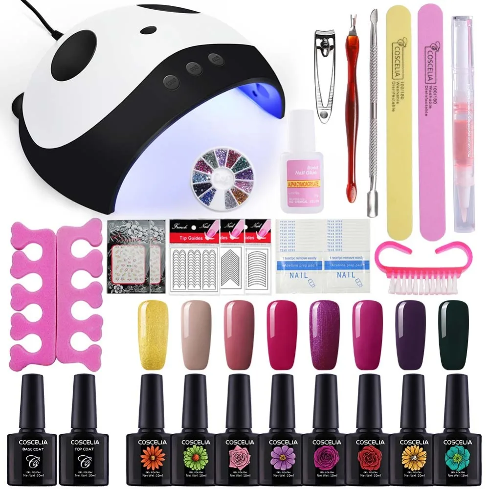 

Nail Set UV USB Lamp Dryer With 8pcs Nail Gel Polish Kit Soak Off Manicure Tools Set electric Nail drill For Nail Art Tools