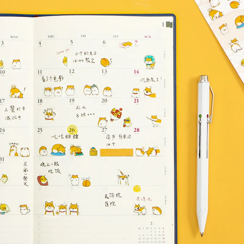 

Penguin Panda Raccoon Shiba Decorative Stationery Stickers Scrapbooking DIY Diary Album Stick Label