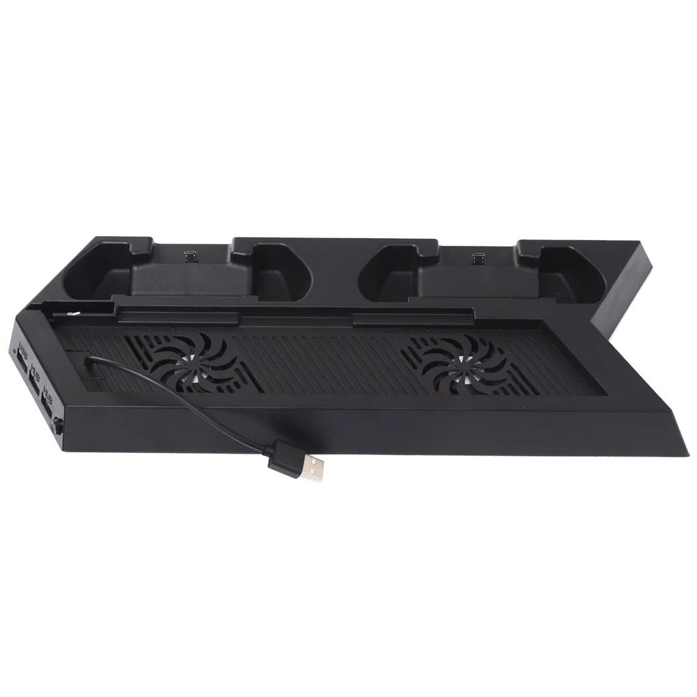  Game Console Cooling Station Vertical Gaming Cooling Stand with Dual Controller Charge Dock + USB/H