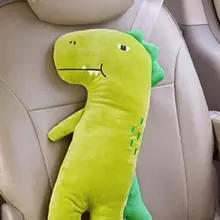 Новое Детское автокресло с подголовником для мальчиков и девочек, Наплечные подушечки для автомобиля, подушка для сна, милый мягкий плюшевый динозавр, грудь, шея, автомобильное снабжение