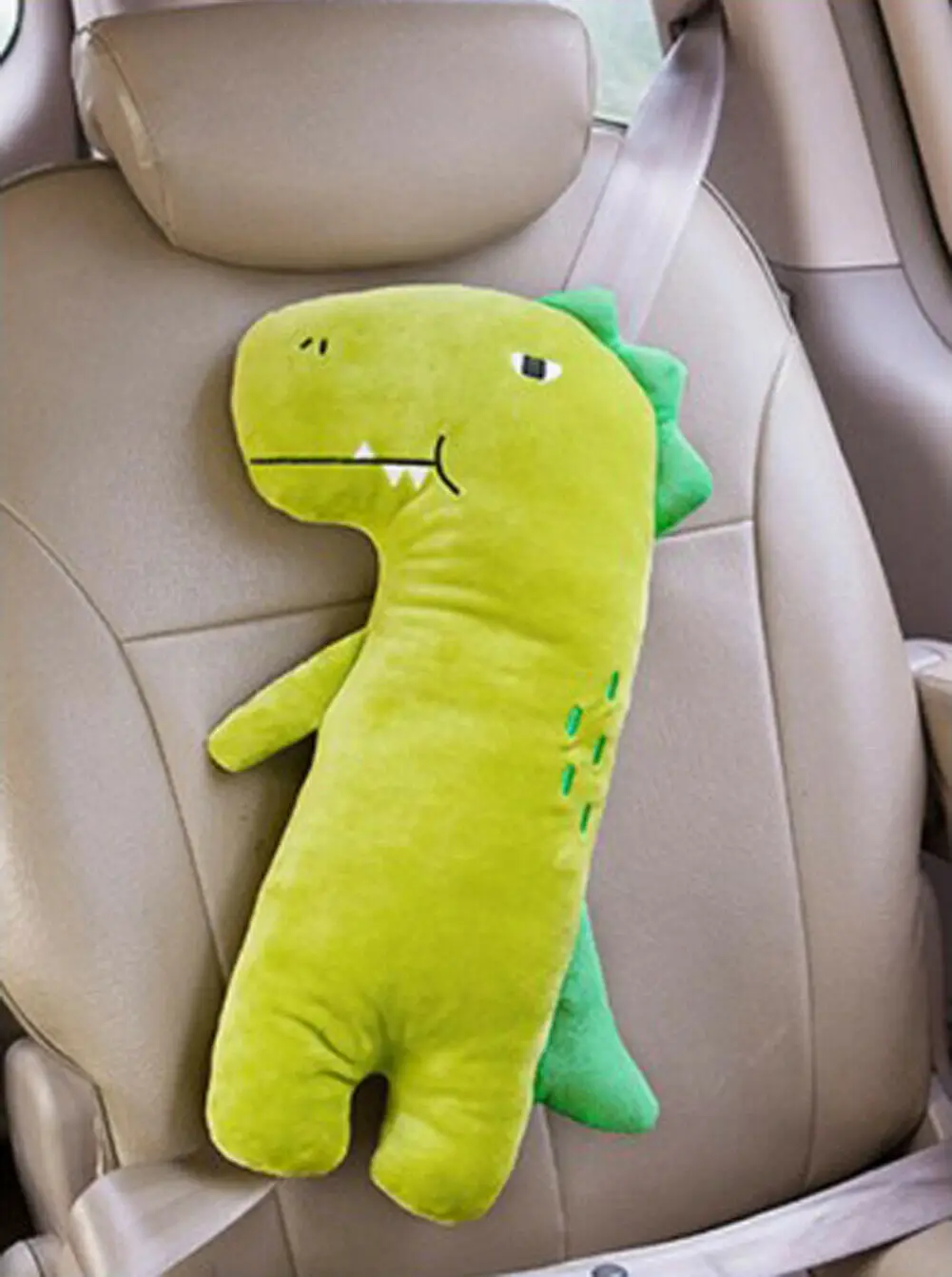 

2019 New Children Girl Boy Headrest Car Seat Belt Shoulder Pads Car Sleep Pillow Cute Soft Plush Dinosaur Chest Neck Car Supply