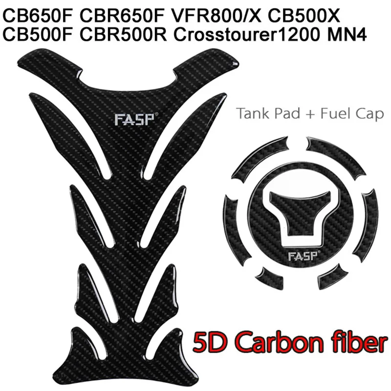 Крышка топливного бака Наклейка Pad наклейка чистый углерод для CB650F CBR650F VFR800/X CB500X CB500F CBR500R Crosstourer1200 MN4 - Цвет: G002-9