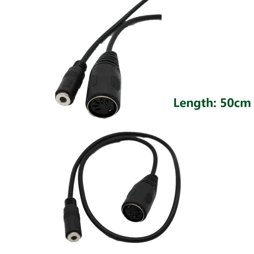 1pc DIN 5 Pin MIDI Female Jack To 3.5mm 1/8" Female Stereo Extend Audio