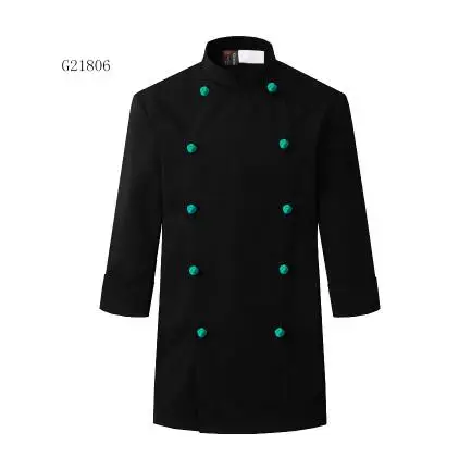 Высокое качество нового Кук костюм Длинные рукава повар ресторана шеф-повар униформа двубортный отель кухня рабочая одежда хорошо спроектированная G21803 - Цвет: 4