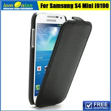 Вертикальная личи кожа флип чехол для samsung galaxy s4 mini i9190 i9192 luxury leather case