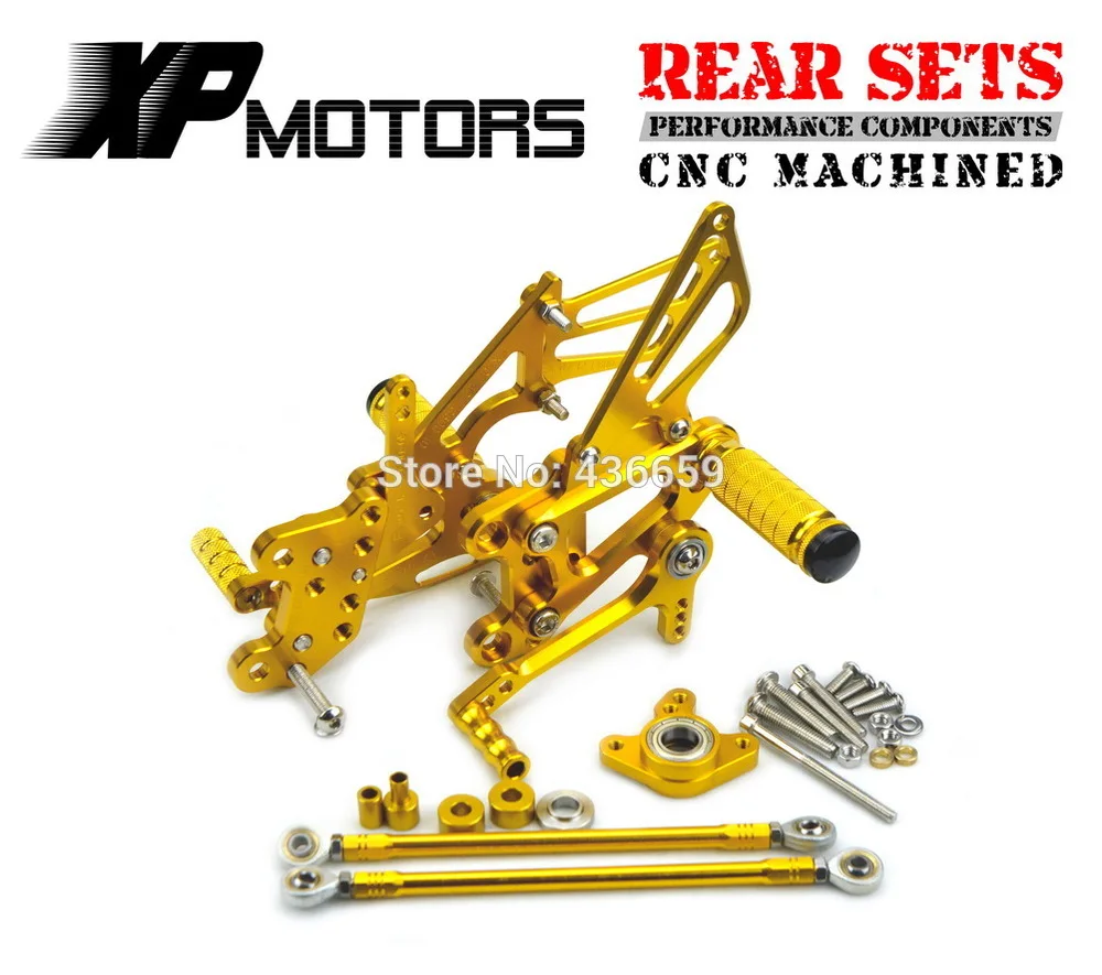 

For Honda CBR1000RR Fire blade 2004 2005 2006 2007 CNC Billet Race Rear sets Footrest Pegs Gold
