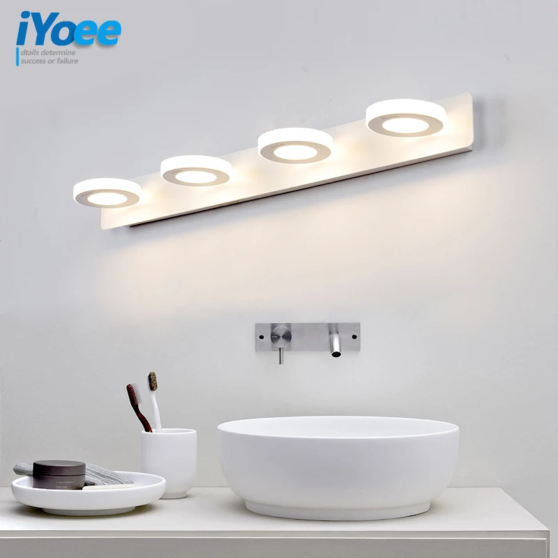 Nordic White Bathroom Led Wall Lamps Makeup Table Wall Lighting