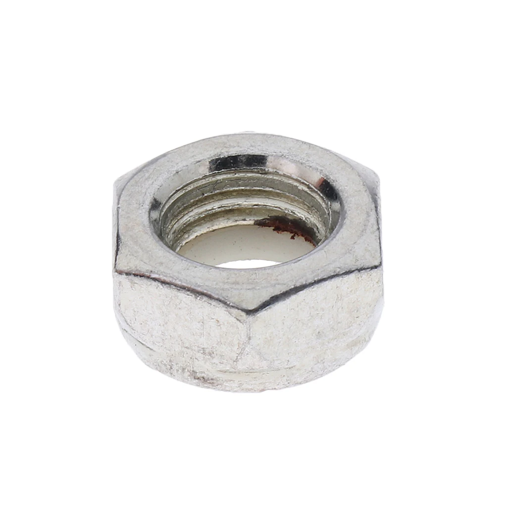 10pcs Skateboard Trucks Mounting Axle Hexagon Nuts Longboard Hardware Silver + 100pcs Bearings Washers Accessories