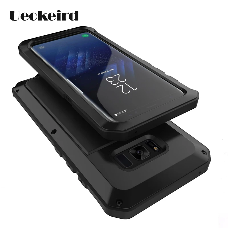 

Outdoor Sports For Samsung S8 Case Armor Metal and Silicon For Samsung S8 Plus Case All Protection Phone Cover Black