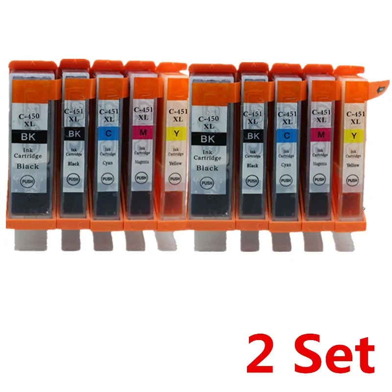 2 Set 5 Color Замена PGI-450 CLI-451 PGI-450XL PGI 450 450XL чернильные картриджи картридж для принтера Canon принтерам Pixma MG6340 MG7140 IP8740 - Цвет: 2 Set 5 Color
