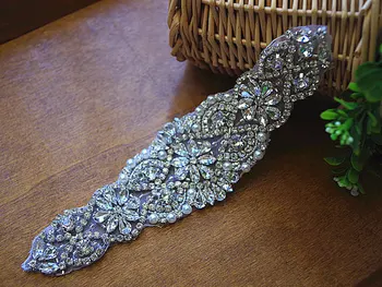 

bridal belt applique, bridal sash belt applique, retro style sash applique, wedding decors,RA015