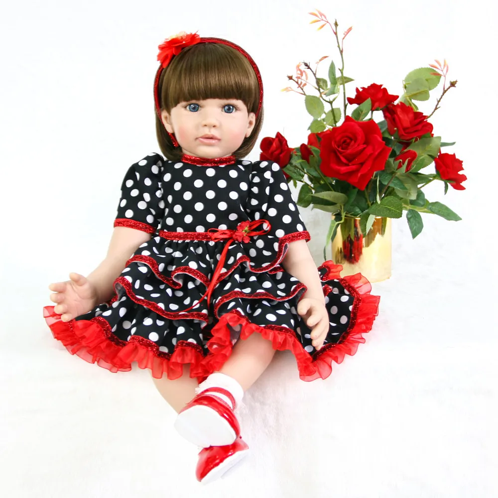 NPK лучший подарок для детей 60 см силиконовая кукла-младенец 24 дюймов настоящая кукла для маленьких девочек Reborn младенцев настоящие виниловые куклы для детей Juguet