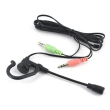 Single Stereo Service Air Tube 3.5mm Anti Radiation Mobile Phone Earphone With Mic
