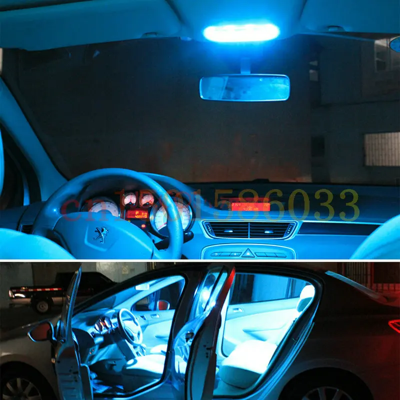 7 шт./лот, автомобильный стиль, ксенон, белый Canbus, посылка, комплект, светодиодный, внутреннее освещение для Opel Corsa D OPC