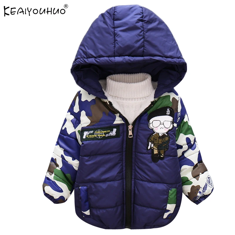 KEAIYOUHUO Down Coat New Winter Children Coats Long Sleeve Boys Clothes Hooded Jackets For Girls Cartoon
