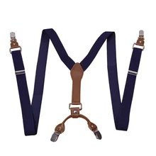 Унисекс Четыре зажимы эластичный ремень Пояс для подтяжек регулируемые зажимы для подтяжек крепкие зажимы подарочная коробка