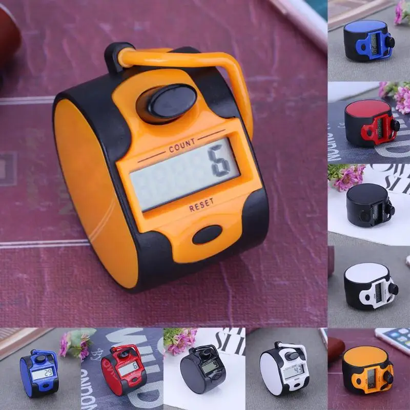 

Handheld LCD Screen Digit Display Counter 2019 Electronic Hand Held Tally Counter Finger Mini Handheld Clicker People Counter