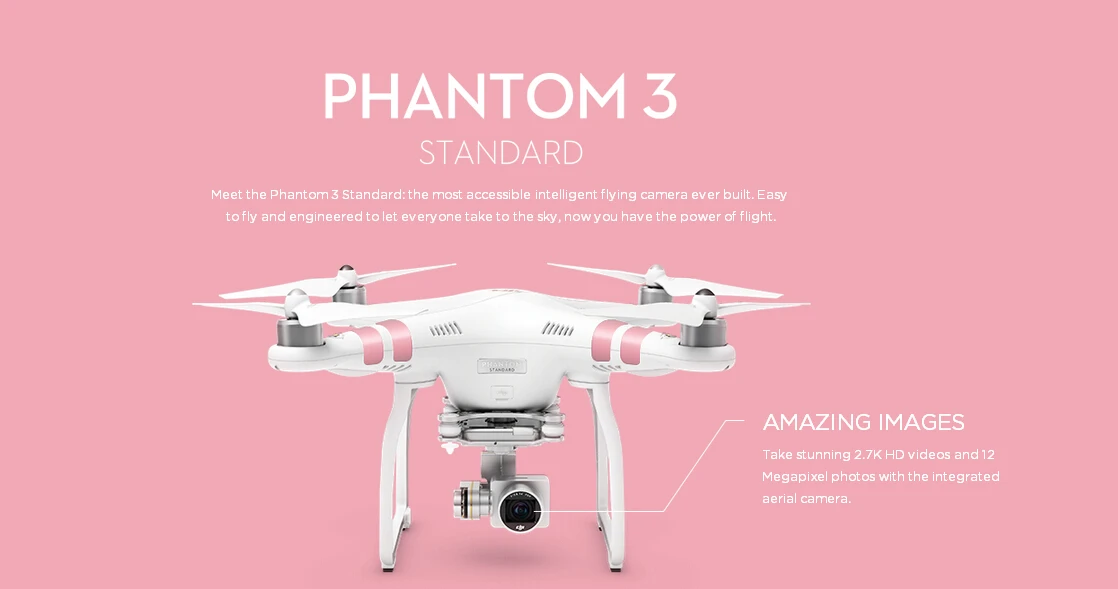 DJI Phantom 3 Standard FPV With 12MP Camera Shoots 2.4K Video RC Quadcopter RTF Not Advanced Or Professional