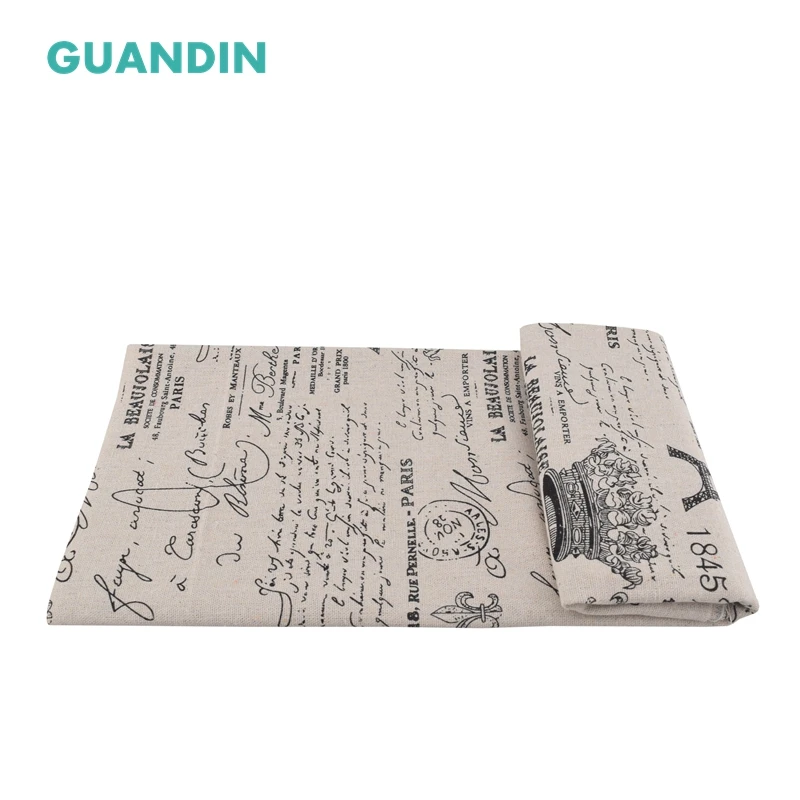 GUANDIN хлопчатобумажная льняная ткань с принтом DIY шитье и квилтинг пэчворк/ткань