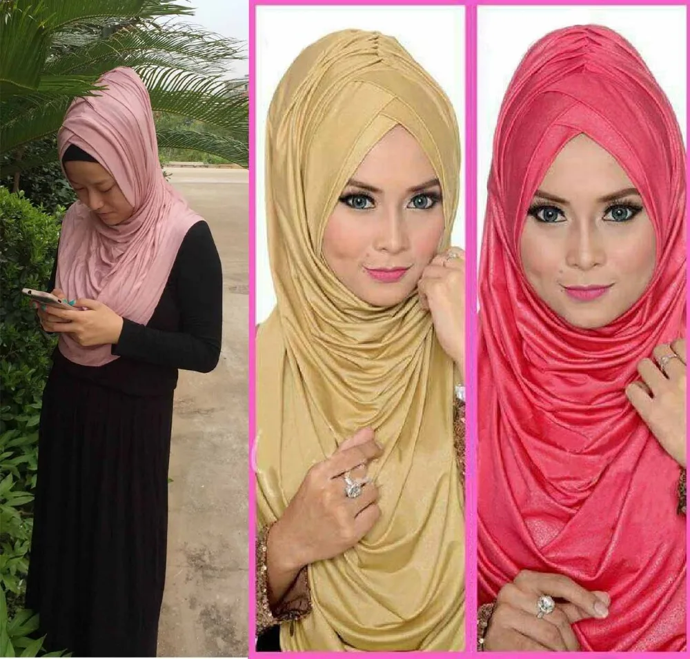

(12peices/lot) ONE PIECE pull on instant muslim hijab AMIRAH PLEATED HIJAB SCARF ,can choose colors JLS105
