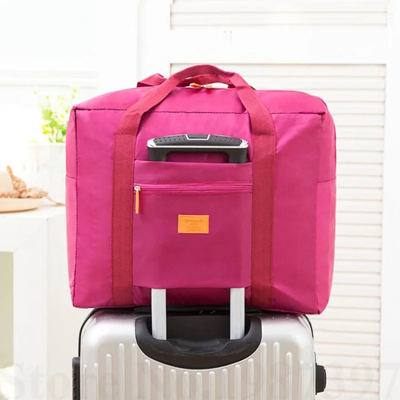 Generic Fashion Water Proof Folding Travel Bag Unisex Large Capacity Nylon Trolley Complete Package Travel Totes Handbags