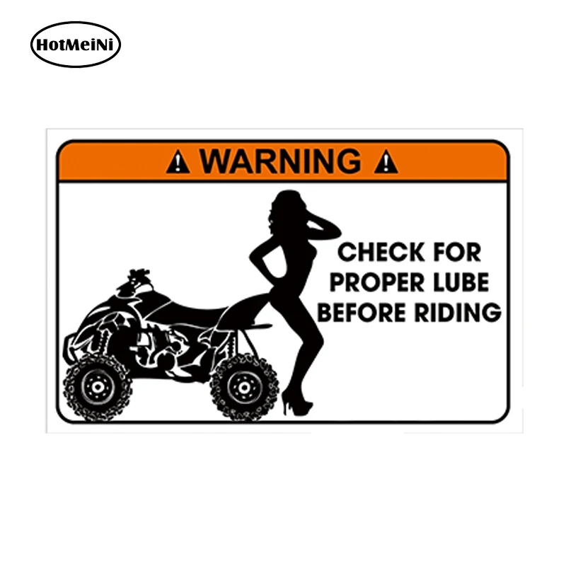 

HotMeiNi Car Styling Car Sticker Glossy Vinyl Sticker - Funny Warning Sticker Quad ATV Bike Joke Gift Waterproof 13cm x 7cm