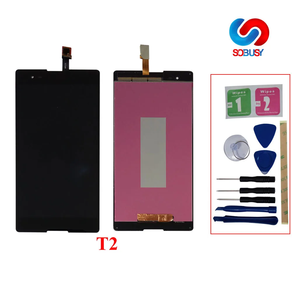 Pantalla для Sony Xperia T2 Ultra D5303 D5306 D5322 XM50h ЖК дисплей дигитайзер сенсор сенсорный экран