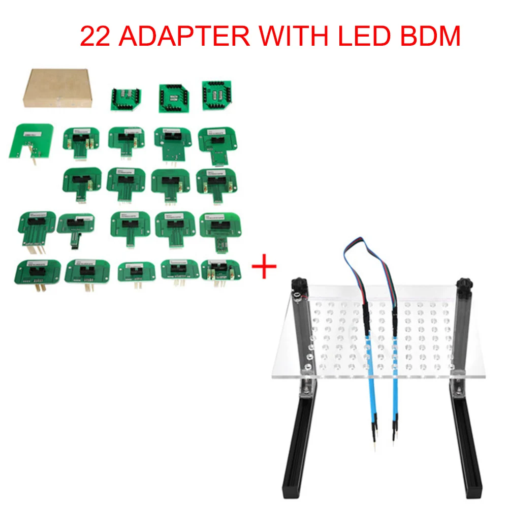 Горячая KTAG KESS KTM Dimsport BDM зонд адаптеры полный набор 22 шт. Ktag v7.020 v2.23 v2.25 KESS v2.47 v5.017 - Цвет: 22pcs with led