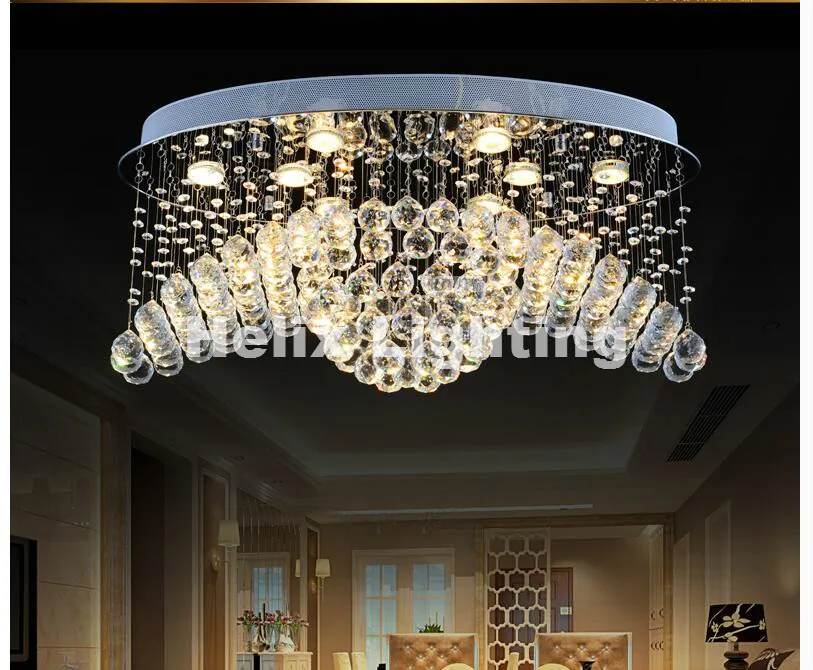 New Arrival Crystal Chandelier Light Fixture Oval Shape Crystal Lamp