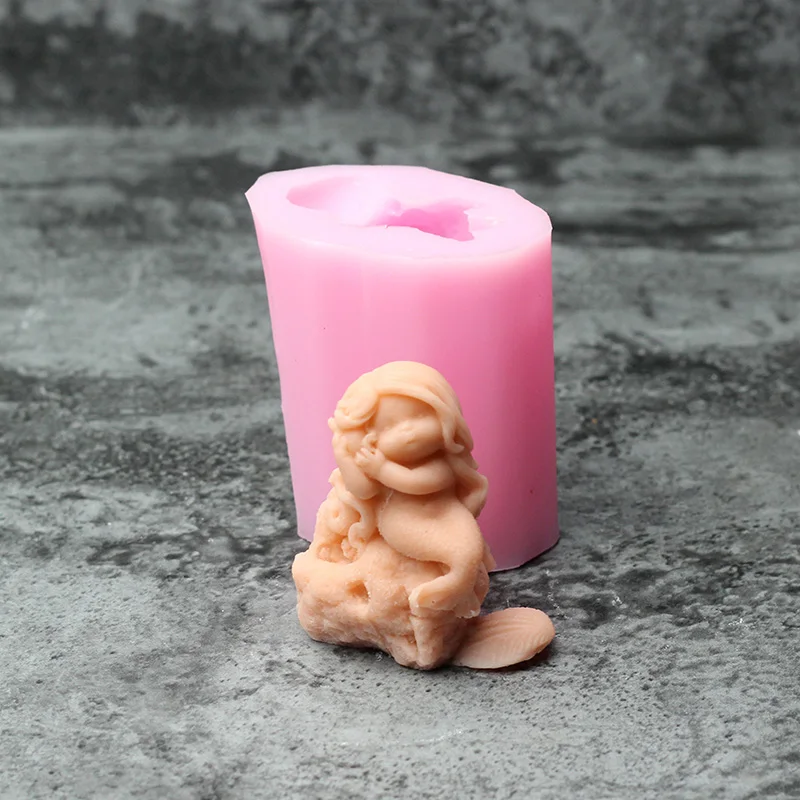 Николь силиконовая форма для мыла свечи 3D Русалка кукла ручной работы Смола глина плесень